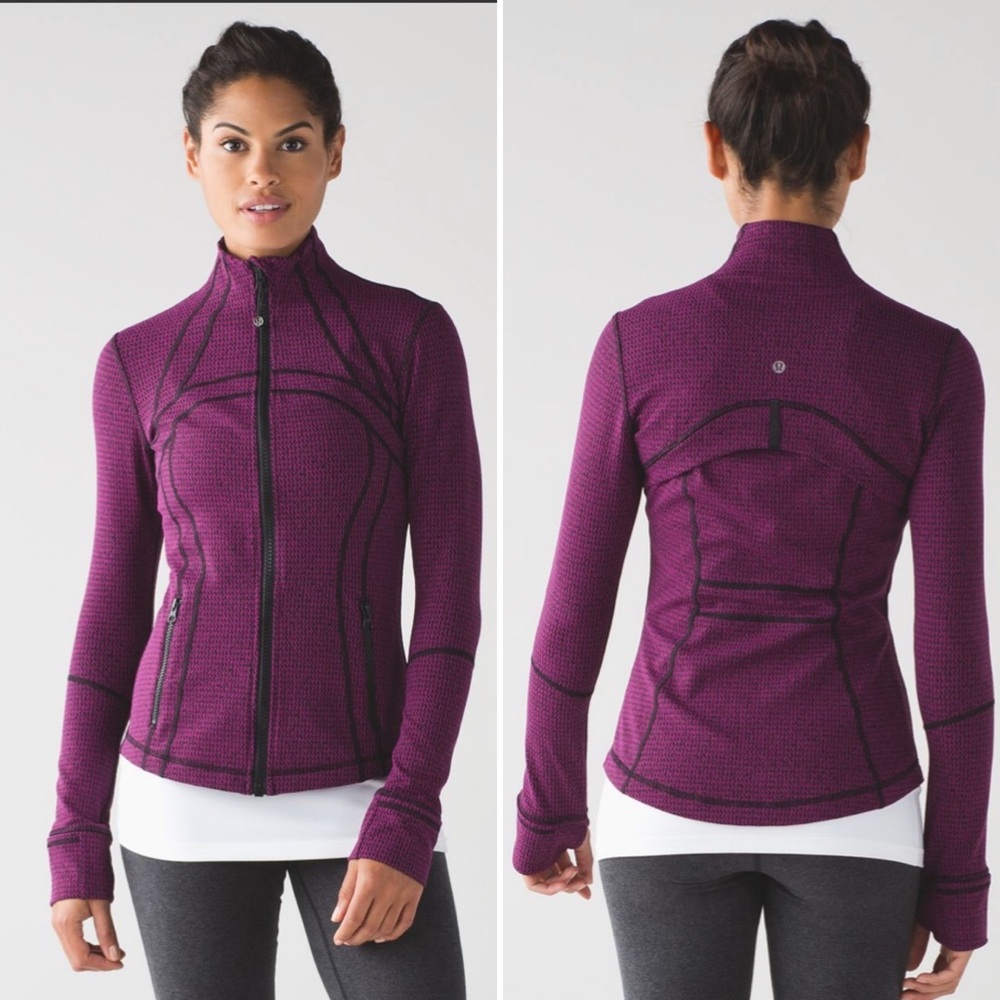 Lululemon Define Jacket Teeny Tooth Deep Fuschia Black